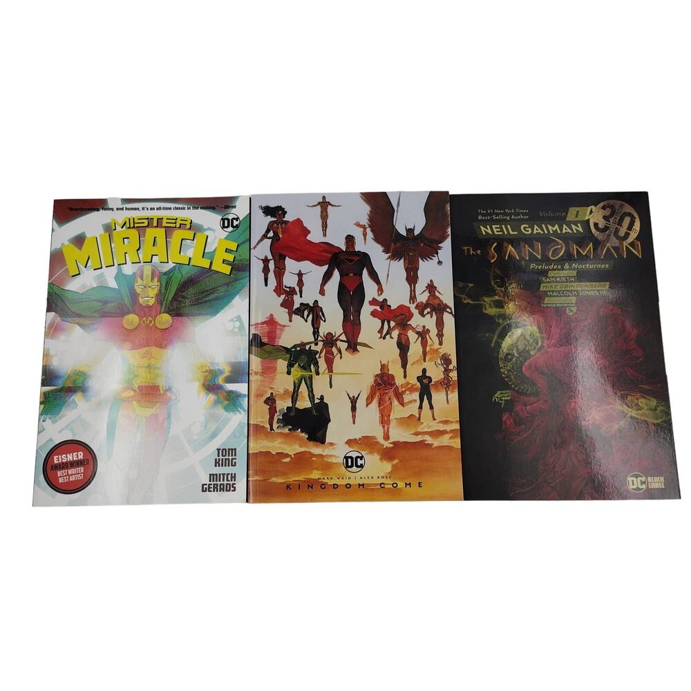 DC TPB Lot Mister Miracle Kingdom Come Sandman Preludes & Nocturnes New